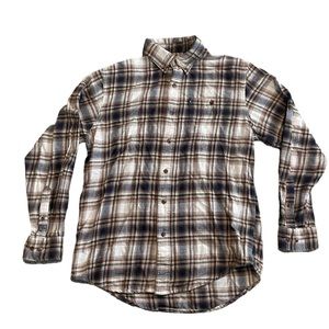 G.H. Bass & Co. Button down Flannel Brown Long Sleeve Medium